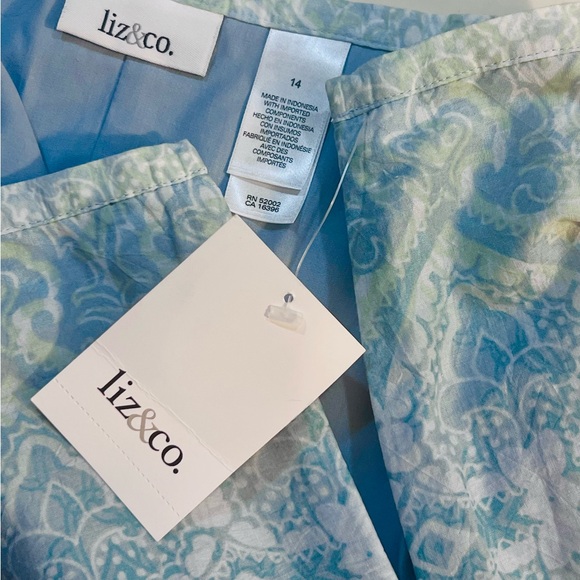 Liz & Co NWT Blue A-line Ombre Patterned Skirt - Picture 6 of 9